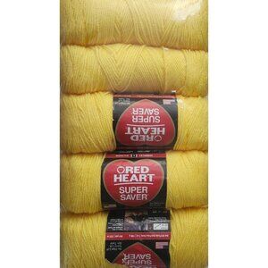 Red Heart Super Saver Yarn Bright Yellow 5-Pack